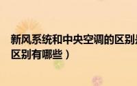 新风系统和中央空调的区别是什么（新风系统和中央空调的区别有哪些）