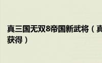 真三国无双8帝国新武将（真三国无双8帝国天才型武将如何获得）