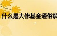 什么是大修基金通俗解释（什么是大修基金）