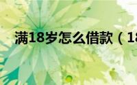 满18岁怎么借款（18岁怎么借款能成功）