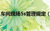 车间现场5s管理规定（车间现场5S管理规定）