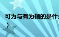 可为与有为指的是什么（如何理解可为与有为）