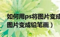 如何用ps将图片变成线性素描（如何用ps将图片变成铅笔画）