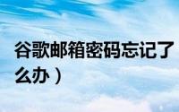 谷歌邮箱密码忘记了（谷歌邮箱密码忘记了怎么办）