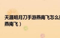 天涯明月刀手游燕南飞怎么获得（天涯明月刀怎么获得伙伴燕南飞）