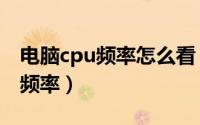 电脑cpu频率怎么看（如何查看电脑中的cpu频率）
