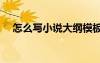 怎么写小说大纲模板（怎么写小说大纲）