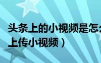 头条上的小视频是怎么上传的（电网头条如何上传小视频）