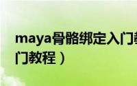 maya骨骼绑定入门教程（maya骨骼绑定入门教程）