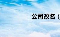 公司改名（公司改名）