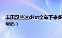 丰田汉兰达d4st全车下来多少?（如何查询别人公司的电话号码）