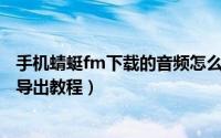 手机蜻蜓fm下载的音频怎么导出（蜻蜓fm下载的文件在哪 导出教程）