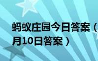 蚂蚁庄园今日答案（蚂蚁庄园红烧肉酱油10月10日答案）