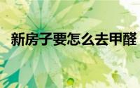 新房子要怎么去甲醛（新房子要怎样布置）
