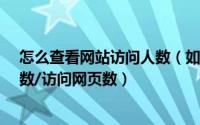 怎么查看网站访问人数（如何统计自己网站的日ip/访问人数/访问网页数）