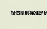 轻伤量刑标准是多少年（轻伤量刑）