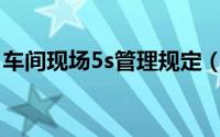 车间现场5s管理规定（车间现场5S管理规定）