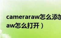 cameraraw怎么添加到滤镜里面（cameraraw怎么打开）