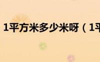 1平方米多少米呀（1平方米=多少米怎么算）