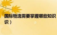 国际物流需要掌握哪些知识（从事哦国际物流必须了解的知识）