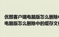 优酷客户端电脑版怎么删除中的缓存文件记录（优酷客户端电脑版怎么删除中的缓存文件）