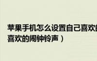 苹果手机怎么设置自己喜欢的闹铃（苹果手机怎么设置自己喜欢的闹钟铃声）