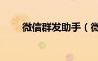 微信群发助手（微信群发助手在哪）
