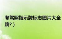 考驾照指示牌标志图片大全（驾考轻松过如何识别交通指示牌?）