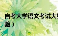自考大学语文考试大纲（自考大学语文考试经验）
