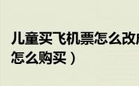 儿童买飞机票怎么改成成人票（儿童买飞机票怎么购买）