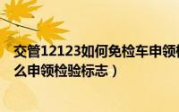 交管12123如何免检车申领检验标志（交管12123免检车怎么申领检验标志）