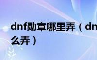 dnf勋章哪里弄（dnf格拉西亚家族的印章怎么弄）