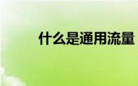 什么是通用流量（什么是通风器）
