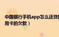 中国银行手机app怎么还贷款（中国银行手机APP怎么还信用卡的欠款）