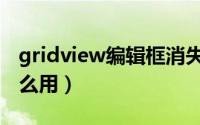 gridview编辑框消失（gridview设置删除怎么用）
