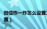 微信炸一炸怎么设置文字（微信炸一炸怎么设置）