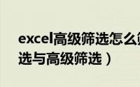 excel高级筛选怎么筛选（Excel中的简单筛选与高级筛选）