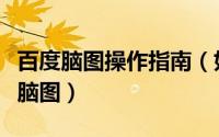百度脑图操作指南（如何在线简单的使用百度脑图）