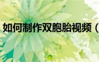 如何制作双胞胎视频（如何制作双胞胎图片）