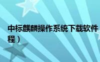 中标麒麟操作系统下载软件（中标麒麟桌面操作系统安装教程）