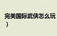 完美国际武侠怎么玩（完美国际武侠怎么加点）