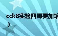 cck8实验四周要加培养基吗（cck8实验步骤）