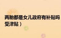 两胎都是女儿政府有补贴吗（母亲与女儿同时怀二胎如何享受津贴）