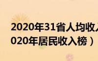 2020年31省人均收入（怎么查看31个省份2020年居民收入榜）