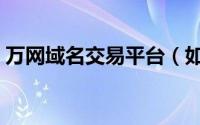 万网域名交易平台（如何在购买万网的域名）