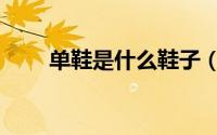单鞋是什么鞋子（单鞋是什么意思）