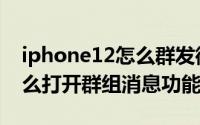 iphone12怎么群发微信（苹果iphone12怎么打开群组消息功能）