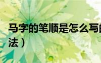 马字的笔顺是怎么写的（马字的笔顺和书写方法）