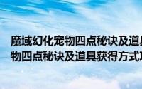 魔域幻化宠物四点秘诀及道具获得方式攻略图（魔域幻化宠物四点秘诀及道具获得方式攻略）
