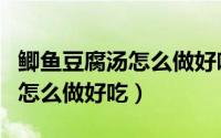鲫鱼豆腐汤怎么做好吃视频教程（鲫鱼豆腐汤怎么做好吃）